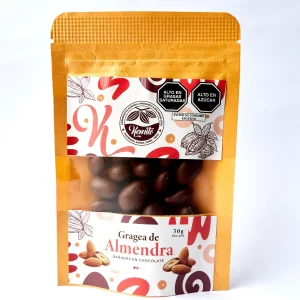 Gragea de almendra bañadas en chocolate